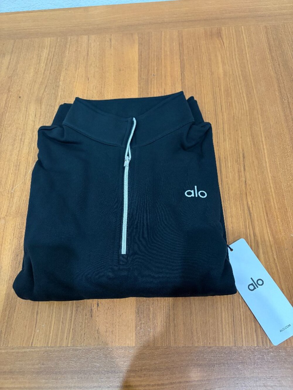 Alo Yoga Accolade Quarter Zip Pullover - Black Size Large NWT AUTHENTIC